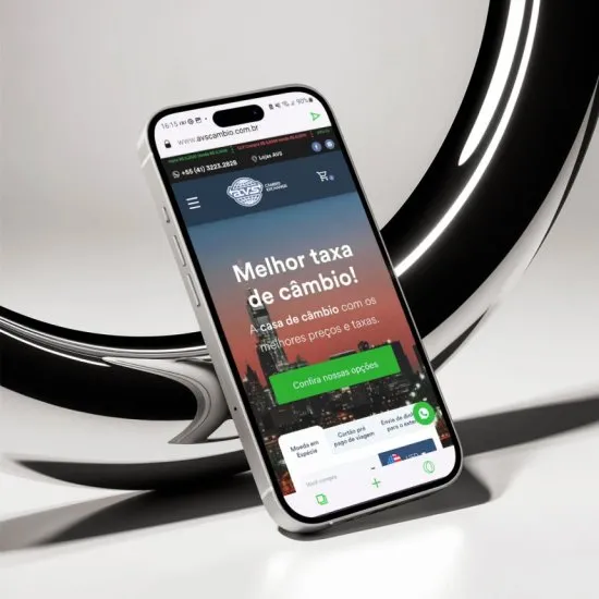 Versão mobile do site AVS, desenvolvida pela Agência Kanka