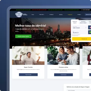 Site desenvolvido para AVS Câmbio pela Agência Kanka
