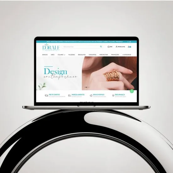 Versão para desktop do site Dorale, layout responsivo criado pela Agência Kanka