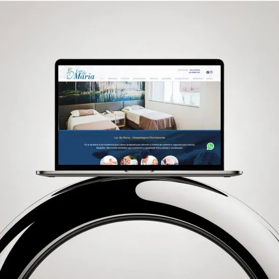 Versão para desktop do site Lar de Maria, layout responsivo criado pela Agência Kanka