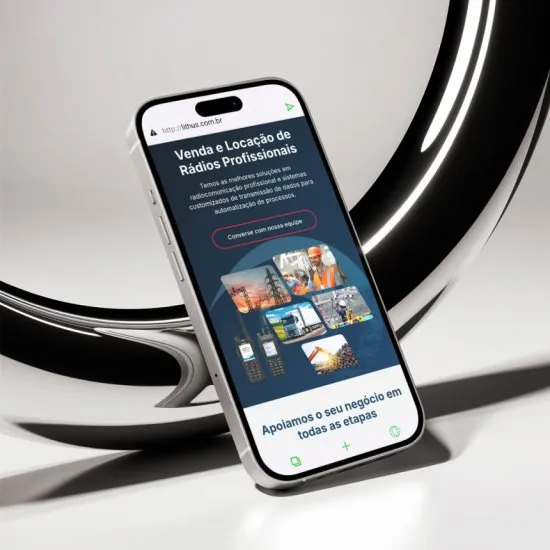 Versão mobile do site Lithus , desenvolvida pela Agência Kanka