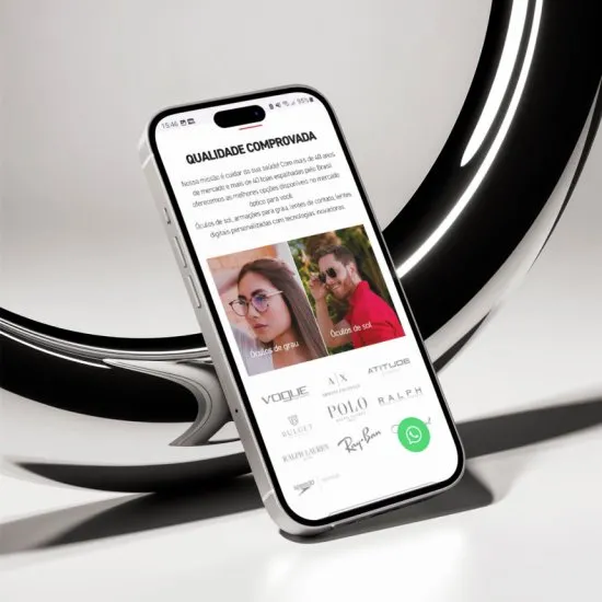 Versão mobile do site Ponto de Visão, desenvolvida pela Agência Kanka