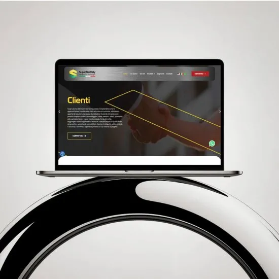Versão para desktop do site SuperBio Italy, layout responsivo criado pela Agência Kanka