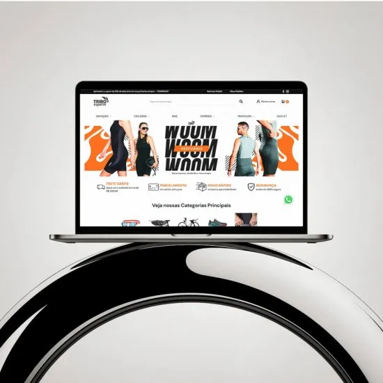 Versão para desktop do site Tribo Esporte, layout responsivo criado pela Agência Kanka