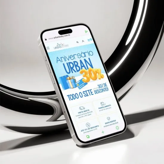 Versão mobile do site Urban Baby, desenvolvida pela Agência Kanka